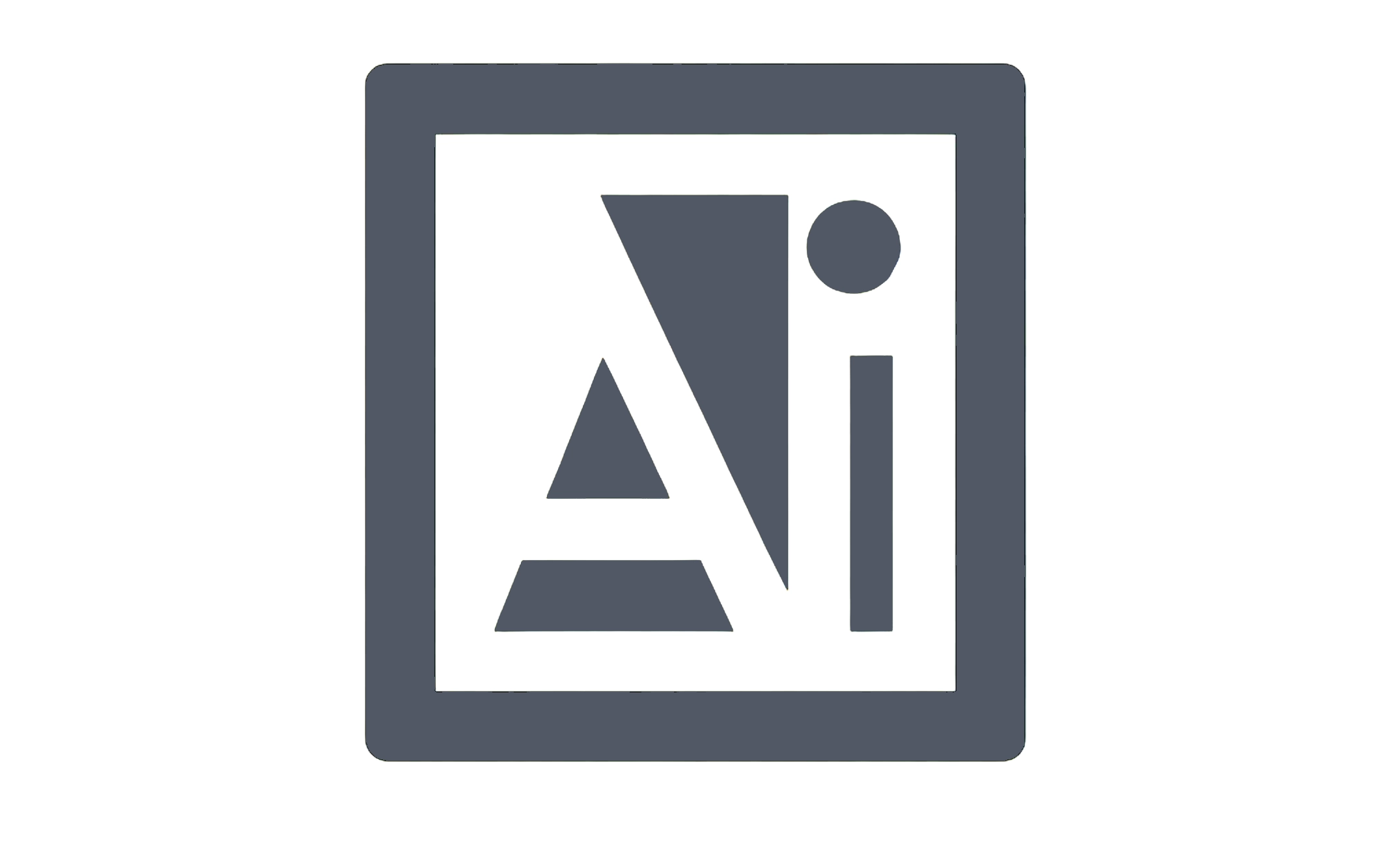 Illustration of the letters AI. Prompt: minimalist logo with the letters 'AI' in a clean, modern, bold, sans-serif font, using a limited color palette, scalable and legible, simple and straightforward